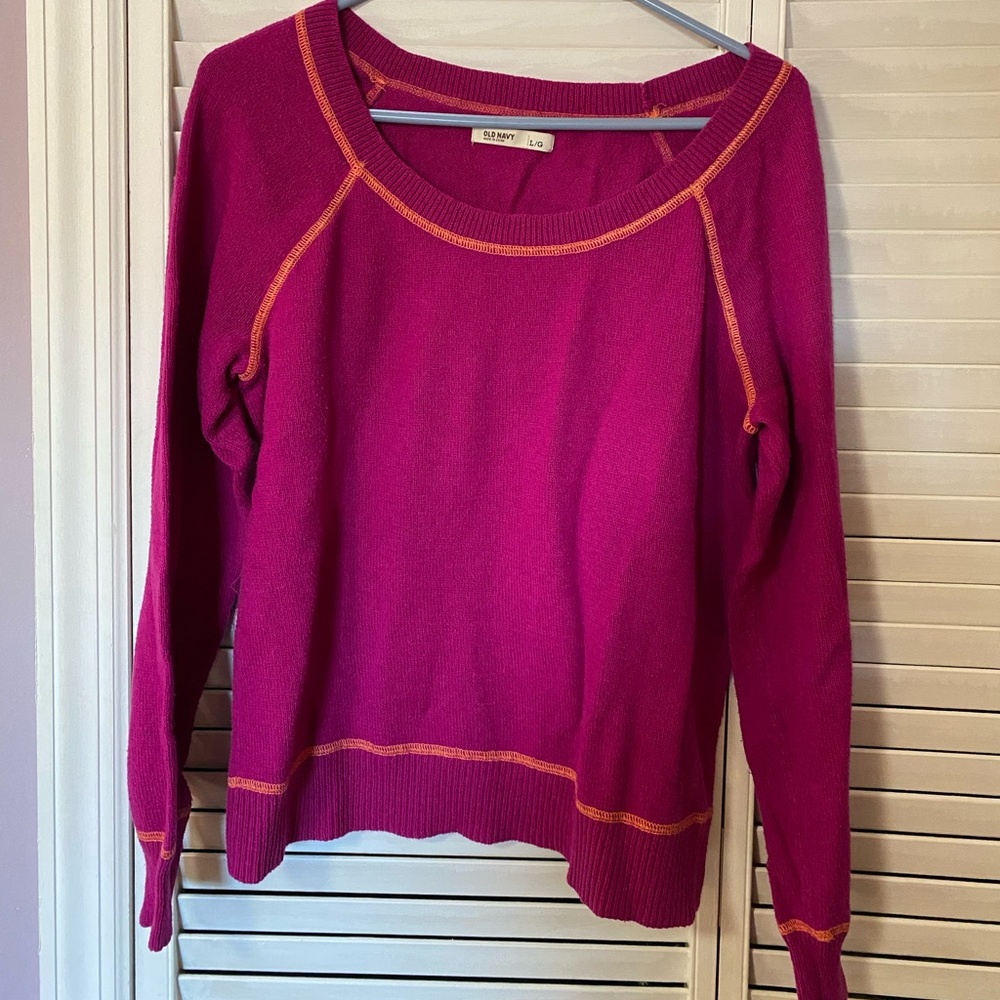 Old Navy pink long sleeve sweater size large